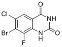 7-Bromo-6-chloro-8-fluoroquinazoline-2,4(1H,3H)-dione molecular structure (CAS 1698028-10-2)