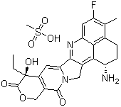 Exatecan mesylate molecular structure (CAS 169869-90-3)