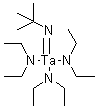 叔丁基亚胺三(二乙基氨基)钽分子结构 (CAS 169896-41-7)
