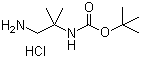 structure of CAS# 169954-68-1, (2-Amino-tert-butyl)carbamic acid tert-butyl ester monohydrochloride