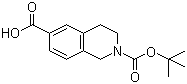 结构式 CAS# 170097-67-3, N-Boc-1,2,3,4-四氢异喹啉-6-甲酸; N-叔丁氧羰基-1,2,3,4-四氢异喹啉-6-甲酸