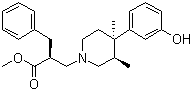 (alphaS,3R,4R)-4-(3-Hydroxyphenyl)-3,4-dimethyl-alpha-(phenylmethyl)-1-piperidinepropanoic acid methyl ester molecular structure (CAS 170098-29-0)