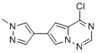4-Chloro-6-(1-methyl-1H-pyrazol-4-yl)pyrrolo[2,1-f][1,2,4]triazine molecular structure (CAS 1703794-33-5)