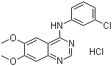 结构式 CAS# 170449-18-0, N-(3-氯苯基)-6,7-二甲氧基-4-喹唑啉胺盐酸盐