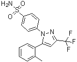 4-[5-(2-Methylphenyl)-3-(trifluoromethyl)-1H-pyrazol-1-yl]benzenesulfonamide molecular structure (CAS 170569-99-0)
