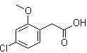 4-氯-2-甲氧基苯乙酸分子结构 (CAS 170737-95-8)
