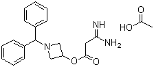 结构式 CAS# 170749-59-4, 3-氨基-3-亚氨基丙酸 1-(二苯甲基)-3-氮杂环丁酯乙酸盐