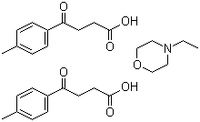 structure of CAS# 171054-89-0, Irgacor 1405;4-Ethylmorpholine bis(4-methyl-gamma-oxobenzenebutanoate); 4-Oxo-4-para-tolylbutyric acid 2:1 adduct with 4-ethylmorpholine