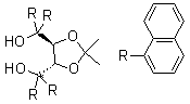 (4S,5S)-2,2-Dimethyl-alpha,alpha,alpha',alpha'-tetra(1-nephthyl)-1,3-dioxolane-4,5-dimethanol molecular structure (CAS 171086-52-5)