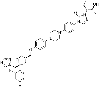 Posaconazole molecular structure (CAS 171228-49-2)