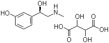 structure of CAS# 17162-39-9, (-)-Phenylephrine hydrogentartrate;(R)-[2-Hydroxy-2-(3-hydroxyphenyl)-ethyl)methylammonium-hydrogen-[R-(R*,R*)]-tartrate