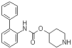 [1,1'-Biphenyl]-2-ylcarbamic acid 4-piperidinyl ester molecular structure (CAS 171722-92-2)
