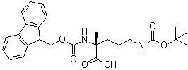 N5-[(1,1-Dimethylethoxy)carbonyl]-N2-[(9H-fluoren-9-ylmethoxy)carbonyl]-2-methyl-D-ornithine molecular structure (CAS 171860-40-5)
