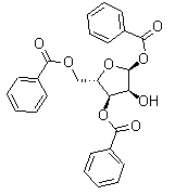 alpha-L-Ribofuranose 1,3,5-tribenzoate molecular structure (CAS 171866-30-1)