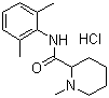 structure of CAS# 1722-62-9, Mepivacaine hydrochloride;1-Methyl-2',6'-pipecoloxylidine hydrochloride; N-(2,6-Dimethylphenyl)-1-methyl-2-piperidinecarboxamide hydrochloride