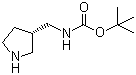 (S)-tert-Butyl [[pyrrolidin-3-yl]methyl]carbamate molecular structure (CAS 173340-26-6)