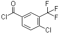 4-氯-3-(三氟甲基)苯甲酰氯分子结构 (CAS 1735-55-3)