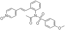 structure of CAS# 173529-46-9, HMN 214;(E)-4-[2-[2-[N-Acetyl-N-[(4-methoxyphenyl)sulfonyl]amino]phenyl]ethenyl]pyridine 1-oxide