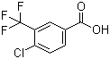 结构式 CAS# 1737-36-6, 4-氯-3-(三氟甲基)苯甲酸