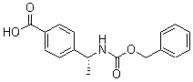 结构式 CAS# 173898-15-2, 4-[(1R)-1-[[(苯甲氧羰基]氨基]乙基]苯甲酸