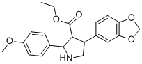 Ethyl (2R,3S,4S)-4-(1,3-benzodioxol-5-yl)-2-(4-methoxyphenyl)-3-pyrrolidinecarboxylate molecular structure (CAS 173937-93-4)