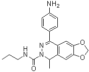 结构式 CAS# 173952-44-8, 8-(4-氨基苯基)-5-甲基-N-丙基-1,3-二氧杂环戊烯并[4,5-g]酞嗪-6(5H)-甲酰胺