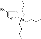 4-Bromo-2-(tributylstannyl)thiazole molecular structure (CAS 173978-98-8)