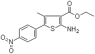 2-Amino-4-methyl-5-(4-nitrophenyl)-3-thiophenecarboxylic acid ethyl ester molecular structure (CAS 174072-89-0)