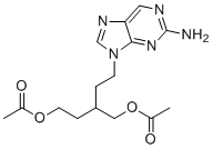 1,4-Butanediol, 2-[2-(2-amino-9H-purin-9-yl)ethyl]-, 1,4-diacetate molecular structure (CAS 174155-69-2)