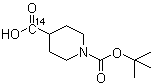 1,4-Piperidinedicarboxylic-4-<sup>14</sup>C acid 1-(1,1-dimethylethyl) ester molecular structure (CAS 174316-71-3)