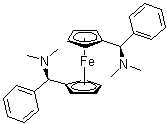 结构式 CAS# 174589-08-3, 1,1'-二((R)-(二甲基氨基)(苯基)甲基)二茂铁