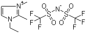 1-乙基-2,3-二甲基咪唑鎓双(三氟甲磺酰基)亚胺盐分子结构 (CAS 174899-90-2)