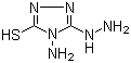 结构式 CAS# 1750-12-5, 4-氨基-3-肼基-5-巯基-1,2,4-三氮唑