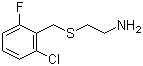 2-[(2-氯-6-氟苄基)硫代]乙胺分子结构 (CAS 175136-76-2)