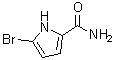 structure of CAS# 17543-94-1, 5-Bromo-1H-pyrrole-2-carboxamide;Bromopyrrole-2-carboxamide