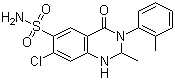structure of CAS# 17560-51-9, Metolazone;7-Chloro-1,2,3,4-tetrahydro-2-methyl-3-(2-methylphenyl)-4-oxo-6-quinazolinesulfonamide