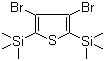 2,5-Bis(trimethylsilyl)dibromothiophene molecular structure (CAS 175658-90-9)