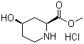 structure of CAS# 175671-43-9, (2S,4R)-Methyl 4-hydroxypiperidine-2-carboxylate hydrochloride