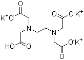 Tripotassium hydrogen ethylenediaminetetraacetate molecular structure (CAS 17572-97-3)