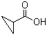 Cyclopropanecarboxylic acid molecular structure (CAS 1759-53-1)