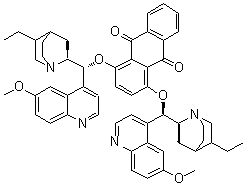 1,4-二(二氢化奎宁)蒽醌分子结构 (CAS 176097-24-8)