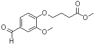 4-(4-甲酰基-2-甲氧基苯氧基)丁酸甲酯分子结构 (CAS 176375-41-0)