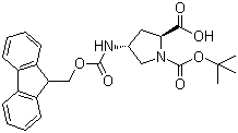 N-叔丁氧羰基-反式-4-N-芴甲氧羰基氨基-L-脯氨酸分子结构 (CAS 176486-63-8)