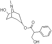 结构式 CAS# 17659-49-3, 消旋山莨菪碱; 山莨菪碱