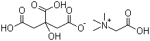 Betaine citrate molecular structure (CAS 17671-50-0)