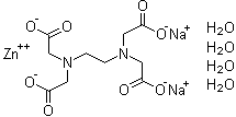 Ethylenediaminetetraacetic acid disodium zinc salt tetrahydrate molecular structure (CAS 176736-49-5)