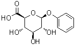 结构式 CAS# 17685-05-1, 苯基 beta-D-葡糖苷酸
