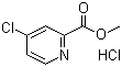 4-氯-2-吡啶甲酸甲酯盐酸盐分子结构 (CAS 176977-85-8)