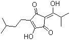 4-Hydroxy-2-(1-hydroxy-2-methylpropylidene)-5-isopentyl-4-cyclopentene-1,3-dione molecular structure (CAS 1773-88-2)