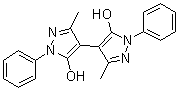 3,3'-Dimethyl-1,1'-diphenyl[4,4'-bi-1H-pyrazole]-5,5'-diol molecular structure (CAS 177415-76-8)